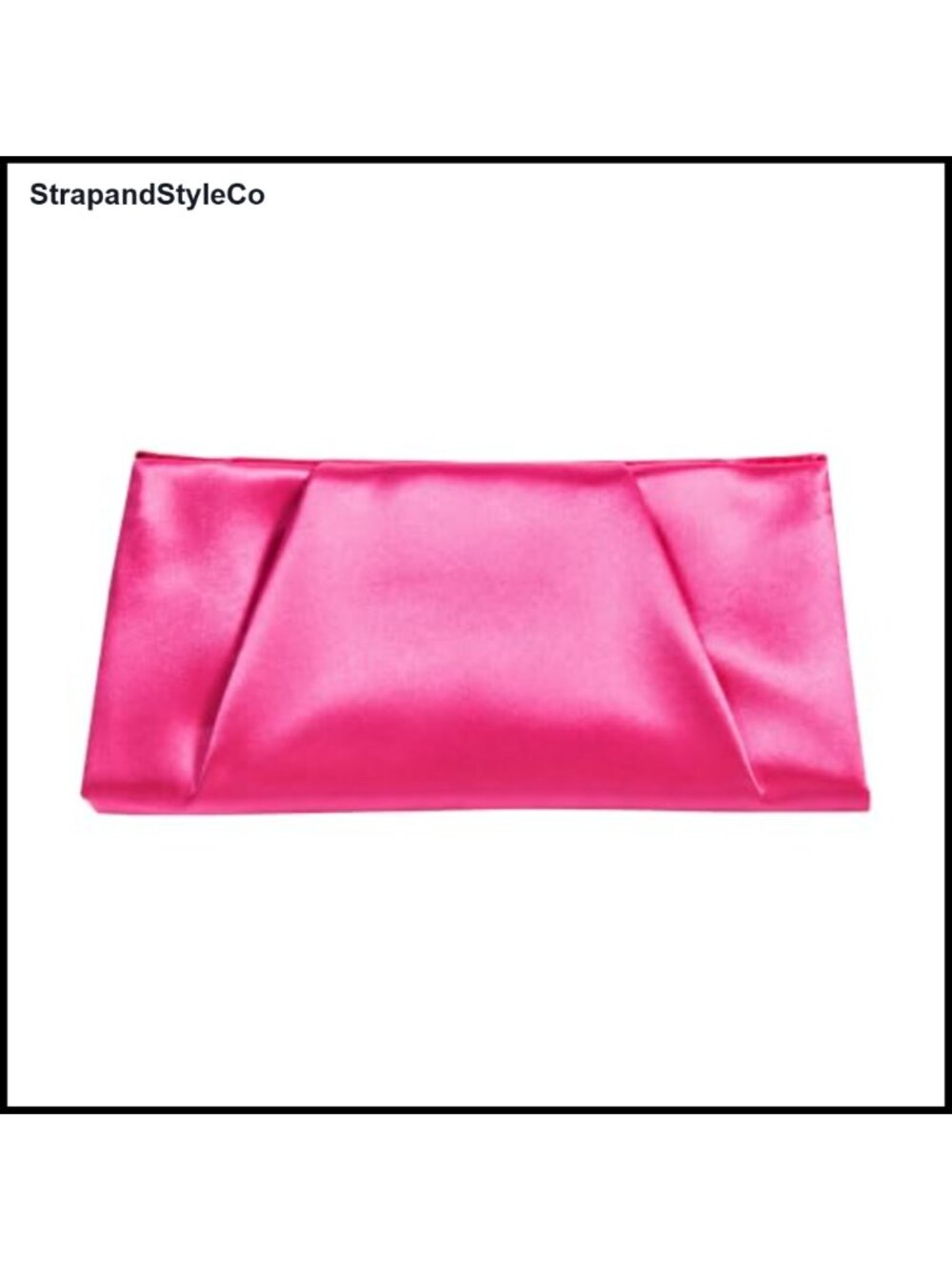 Satin Pleated Evening Clutch with Strap for Wedding Prom Formal